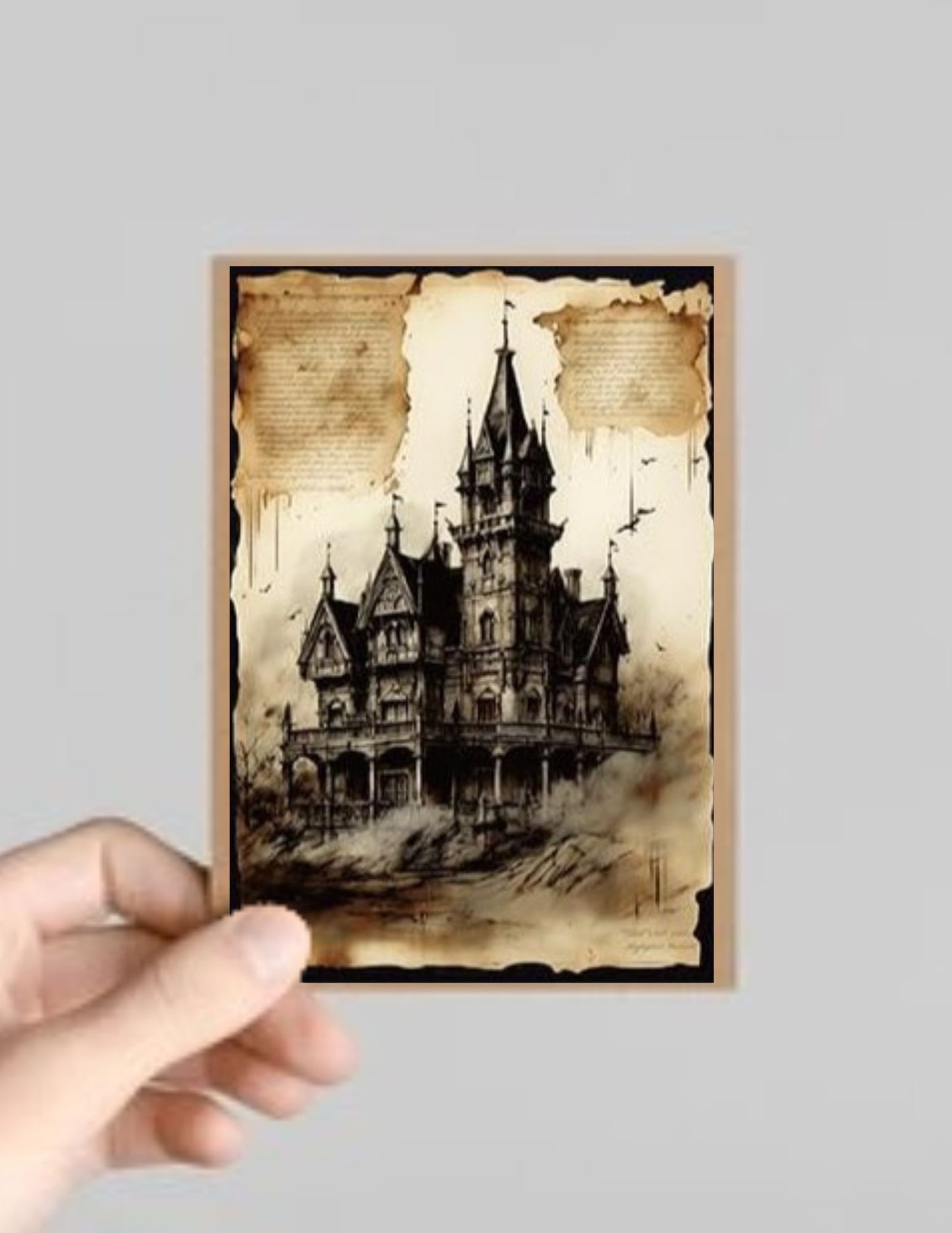 Set of 10 Spooky Gothic Castles/Buildings Halloween Greeting Cards with Envelopes