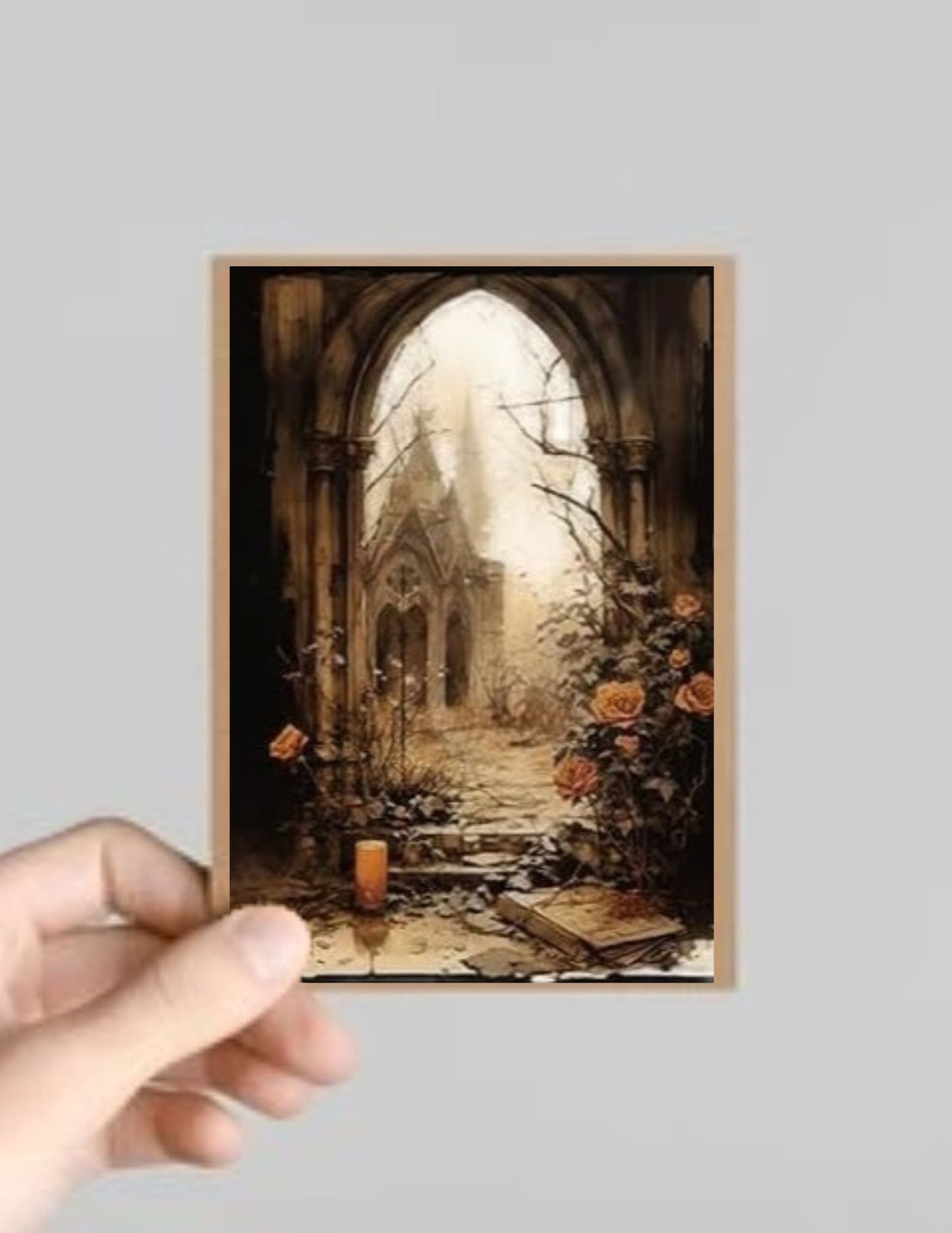 Spooky Gothic Window/Arch Halloween Greeting Cards with Envelope